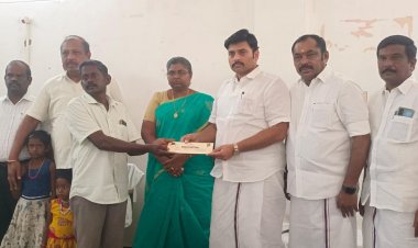 நாமக்கல்:ஜேடர்பாளையம் நித்யா குடும்பத்திற்கு நிதி உதவி-அமைச்சர் மதிவேந்தன் வழங்கினார்